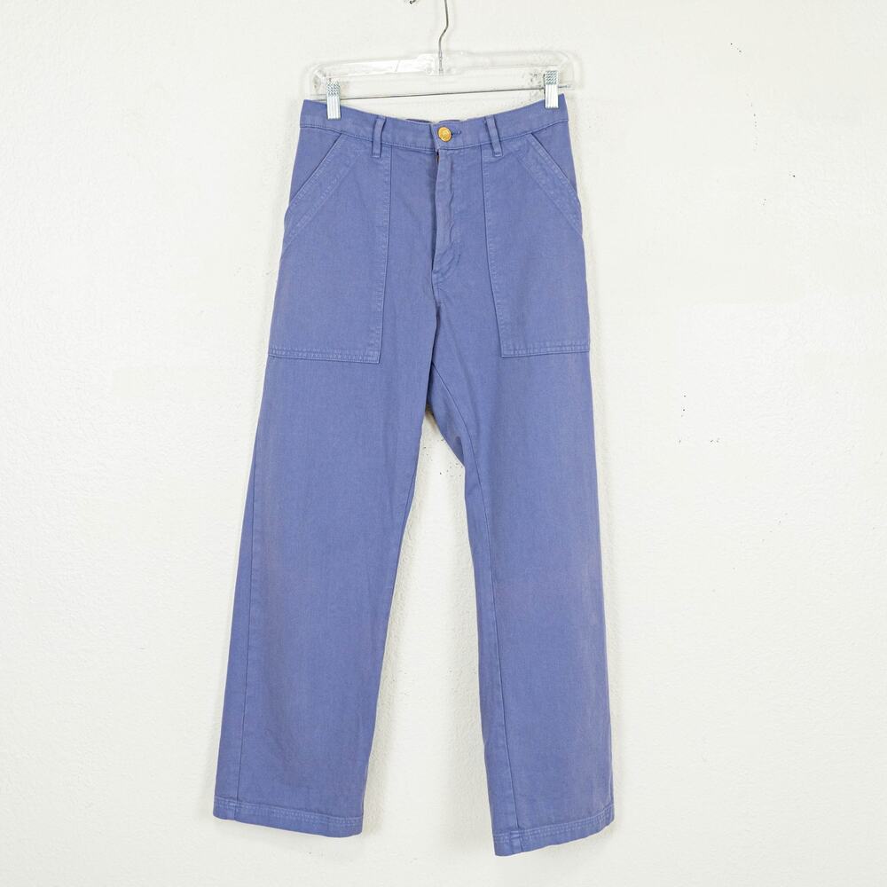 Big Bud Press Work Pant Straight leg elastic back in purple wash Small